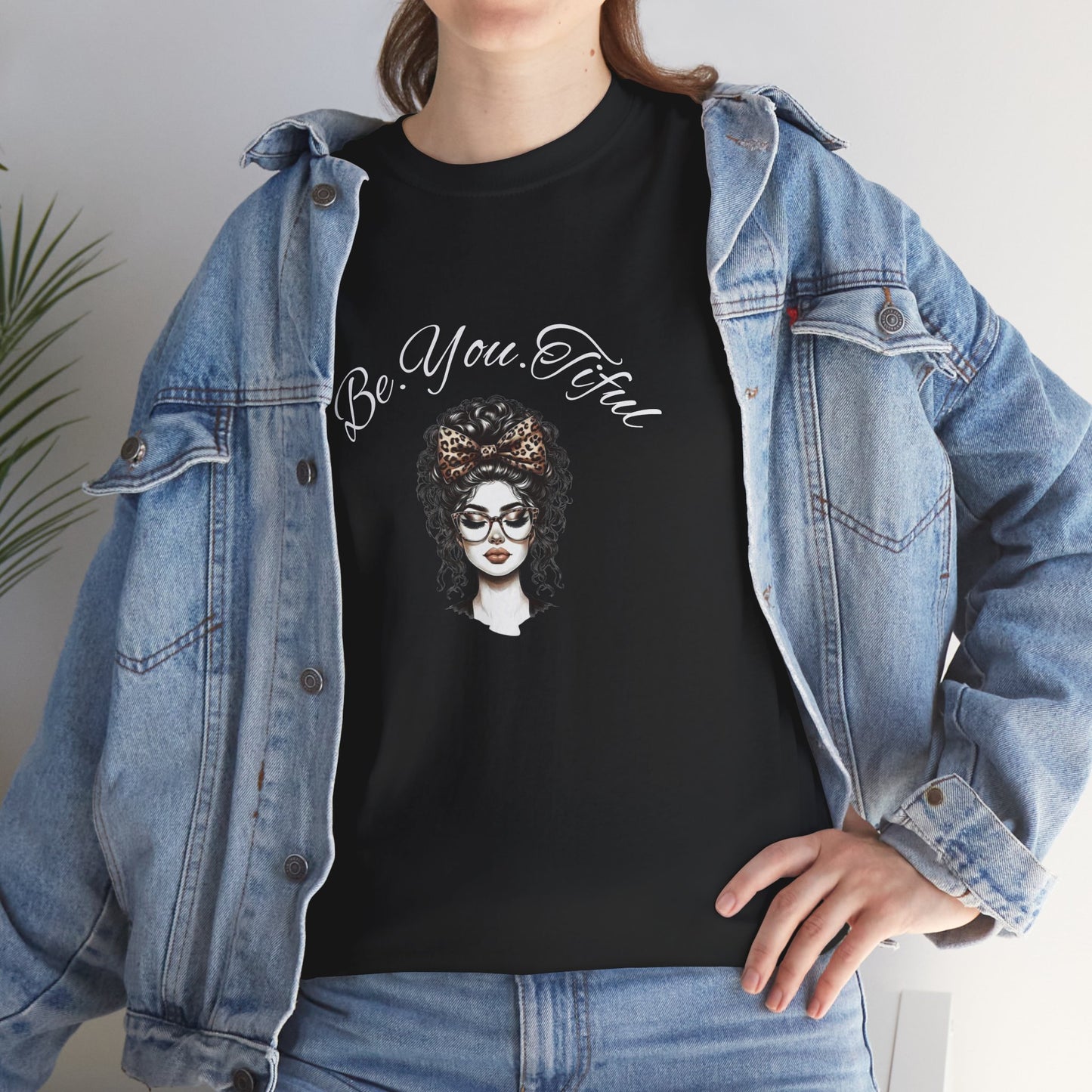 Be You Tiful Unisex Heavy Cotton Tee - Inspirational Graphic Tee for Self-Expression