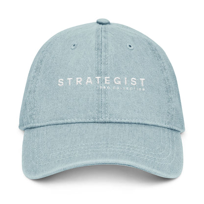 Strategist Embroidered Denim Hat - Casual Style for Trendsetters.