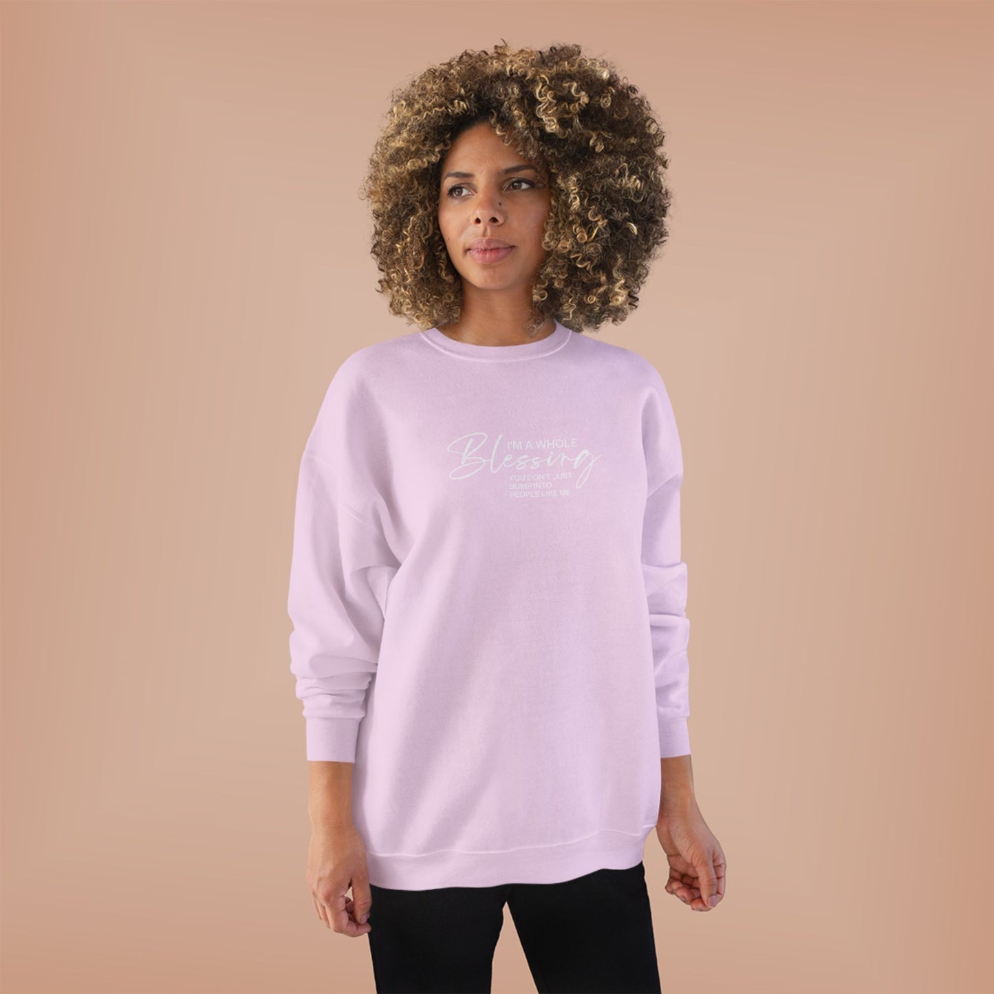 Unisex Eco-Friendly Crewneck Sweatshirt - "I'm a Whole Blessing"