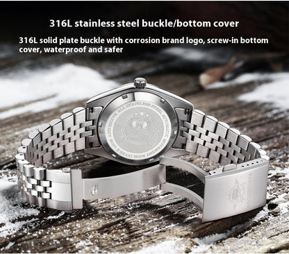 316L Stainless Steel Automatic Mechanical Watch