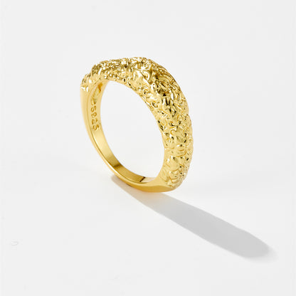 Simple Texture Sense High Sense Retro Minority Irregular Ring