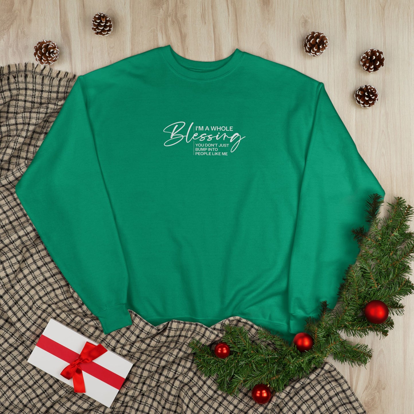 Unisex Eco-Friendly Crewneck Sweatshirt - "I'm a Whole Blessing"