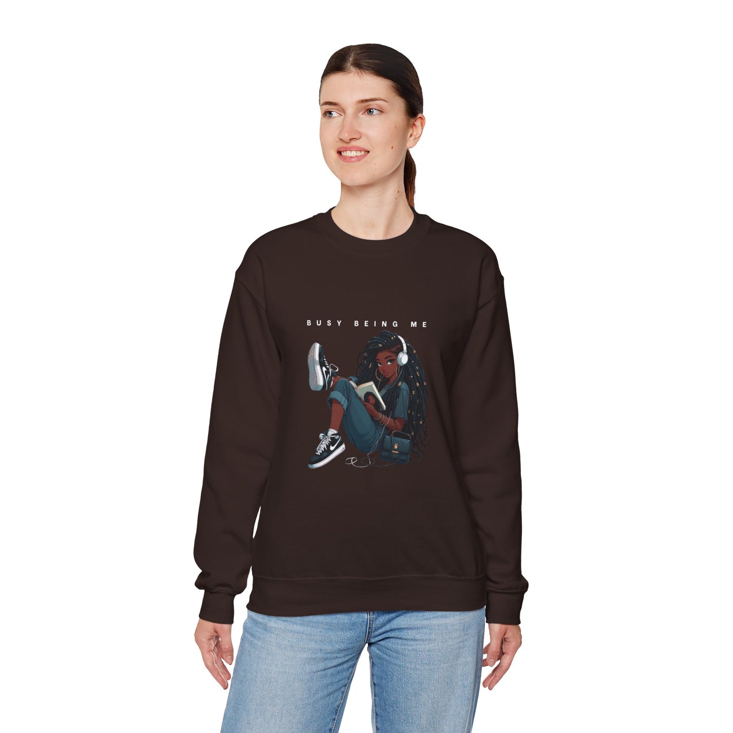 Busy Being Me Crewneck Sweatshirt – Cozy Unisex Pullover for Effortless Style