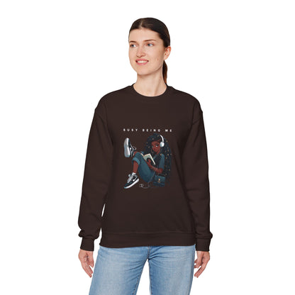 Busy Being Me Crewneck Sweatshirt – Cozy Unisex Pullover for Effortless Style