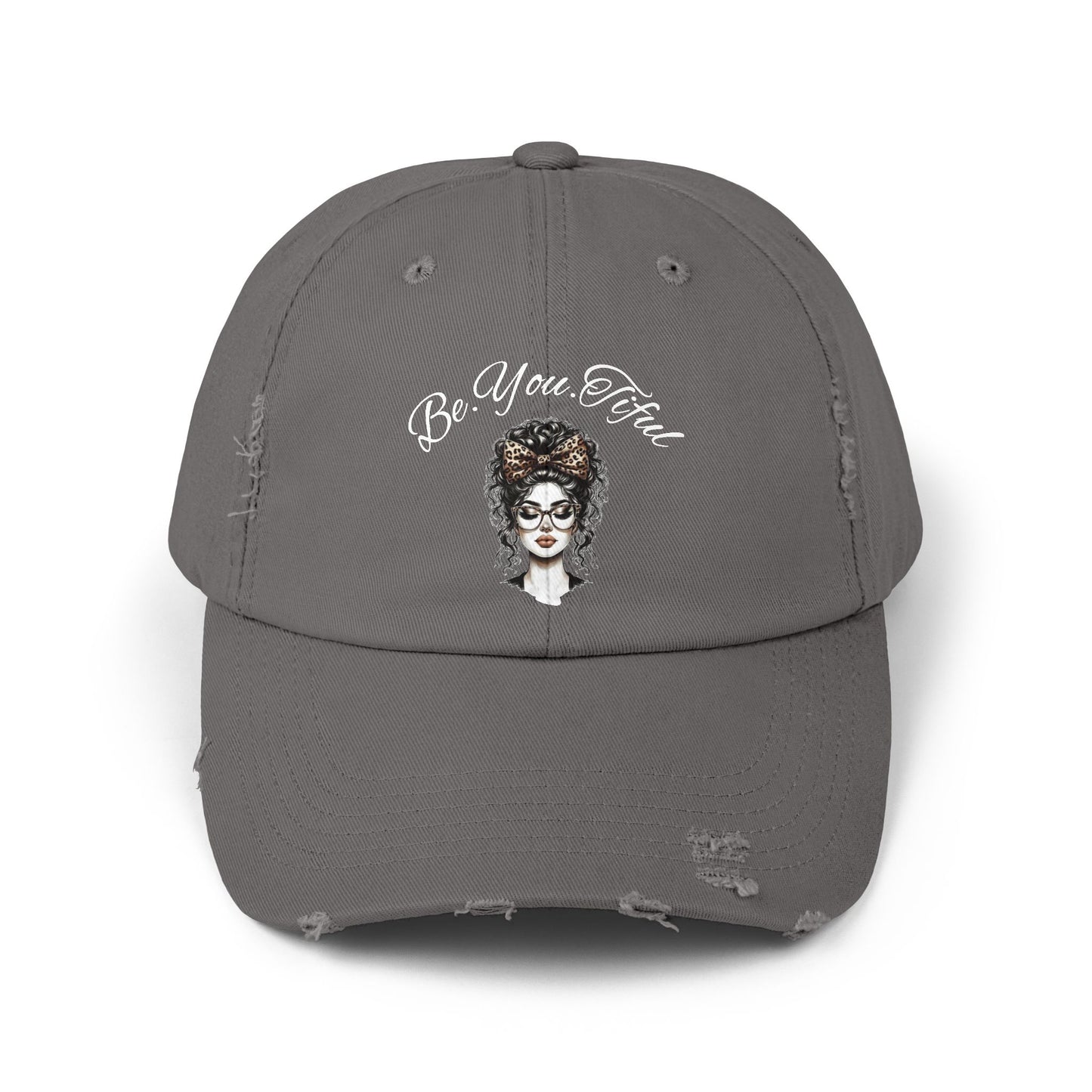 Unisex Distressed Cap - 'Be You, Fuld' Inspirational Hat