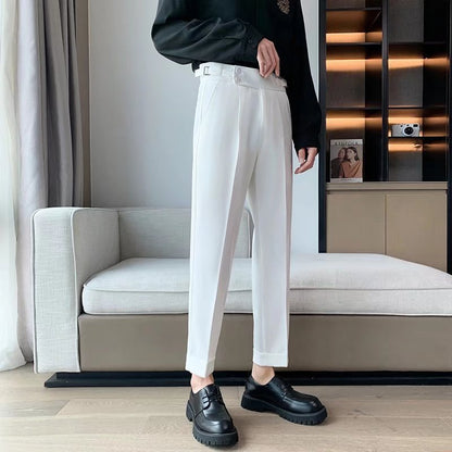 Draping Cropped Small Suit Pants Men