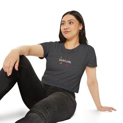 Women's Butterfly Festival Crop Top - Stylish & Fun Baby Girl Tee
