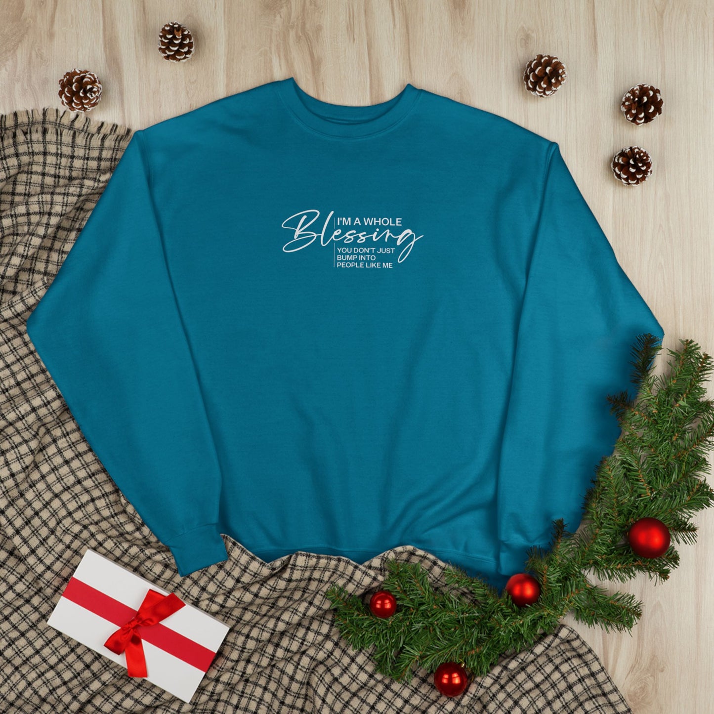 Unisex Eco-Friendly Crewneck Sweatshirt - "I'm a Whole Blessing"