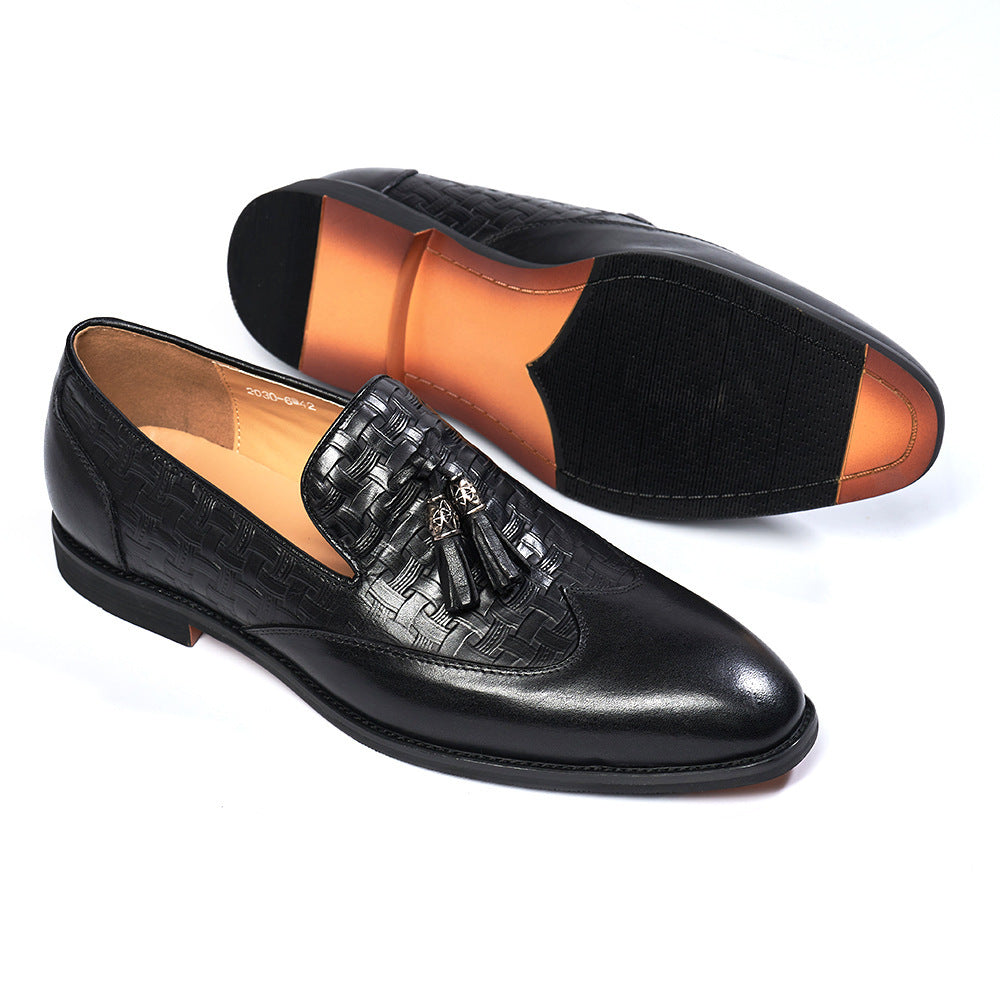 Men's Tassel Business Casual Leather Shoes Handmade Wedding Banquet.