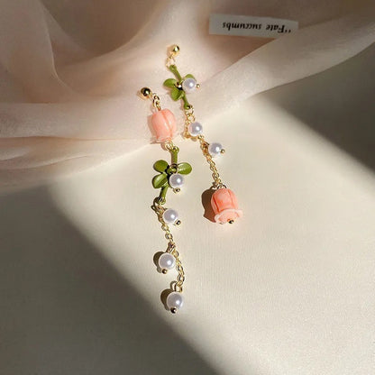 Flower Pearl Light Luxury Earrings