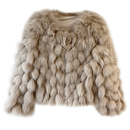 Winter Faux Fox Fur Fur Coat For Women