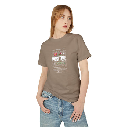Positive Vibes Unisex Heavyweight Tee - Inspirational Cotton T-Shirt for Everyday Motivation