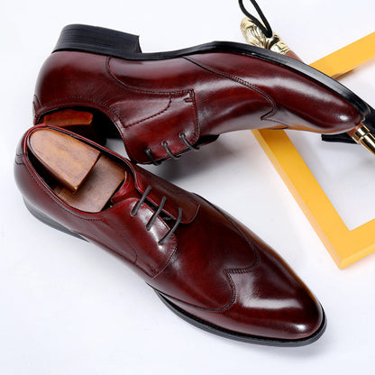 Business Pointed Toe Men's Small Leather Shoes