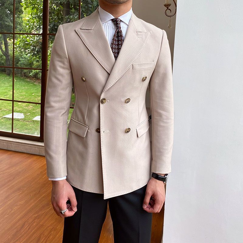 Casual Business All-match Double Breasted Suit Jacket