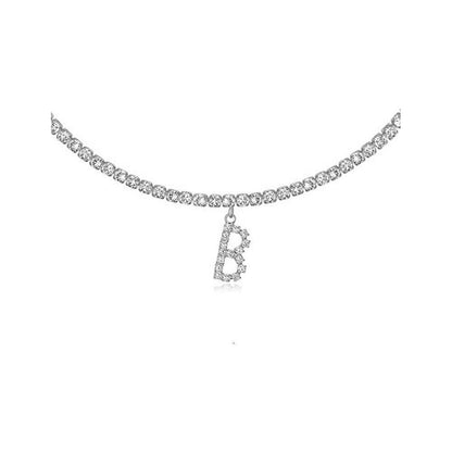 Europe And America Creative Decorative Diamond Letters Necklace Fashion Jewelry