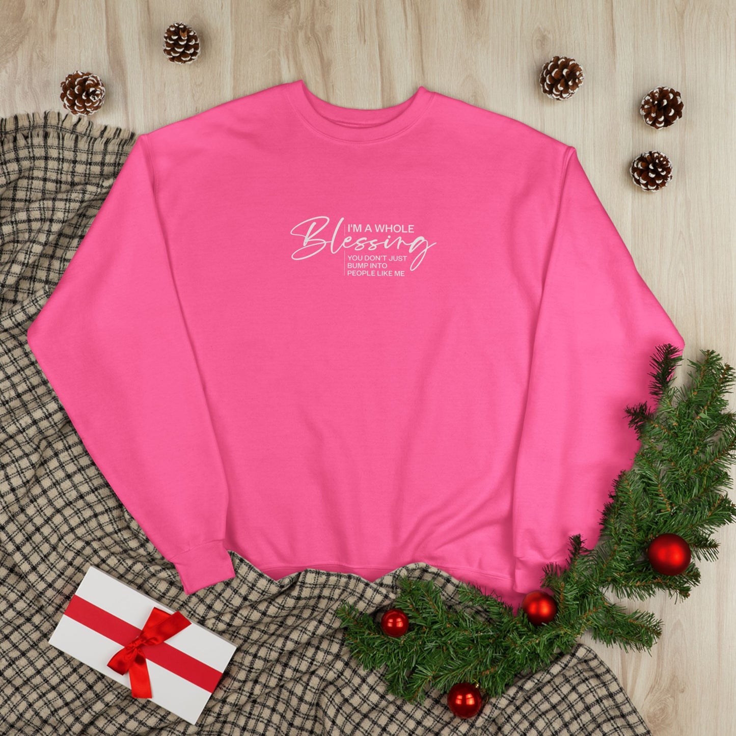 Unisex Eco-Friendly Crewneck Sweatshirt - "I'm a Whole Blessing"