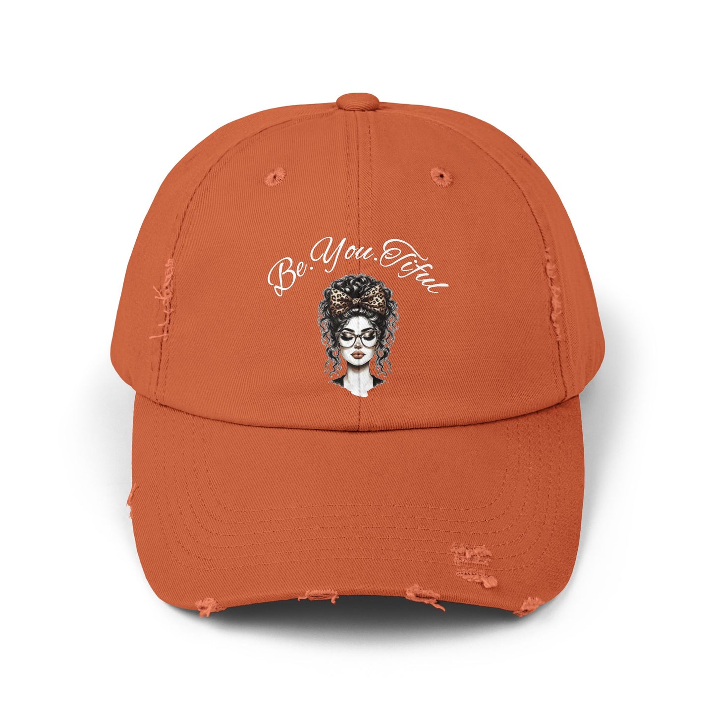 Unisex Distressed Cap - 'Be You, Fuld' Inspirational Hat