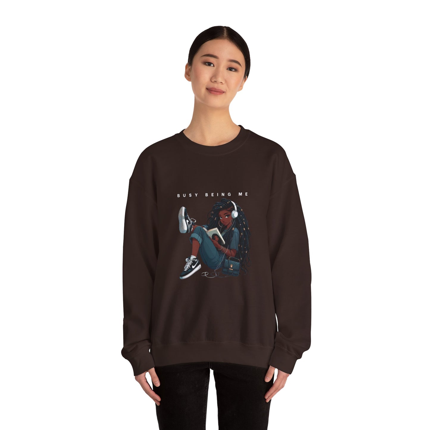 Busy Being Me Crewneck Sweatshirt – Cozy Unisex Pullover for Effortless Style