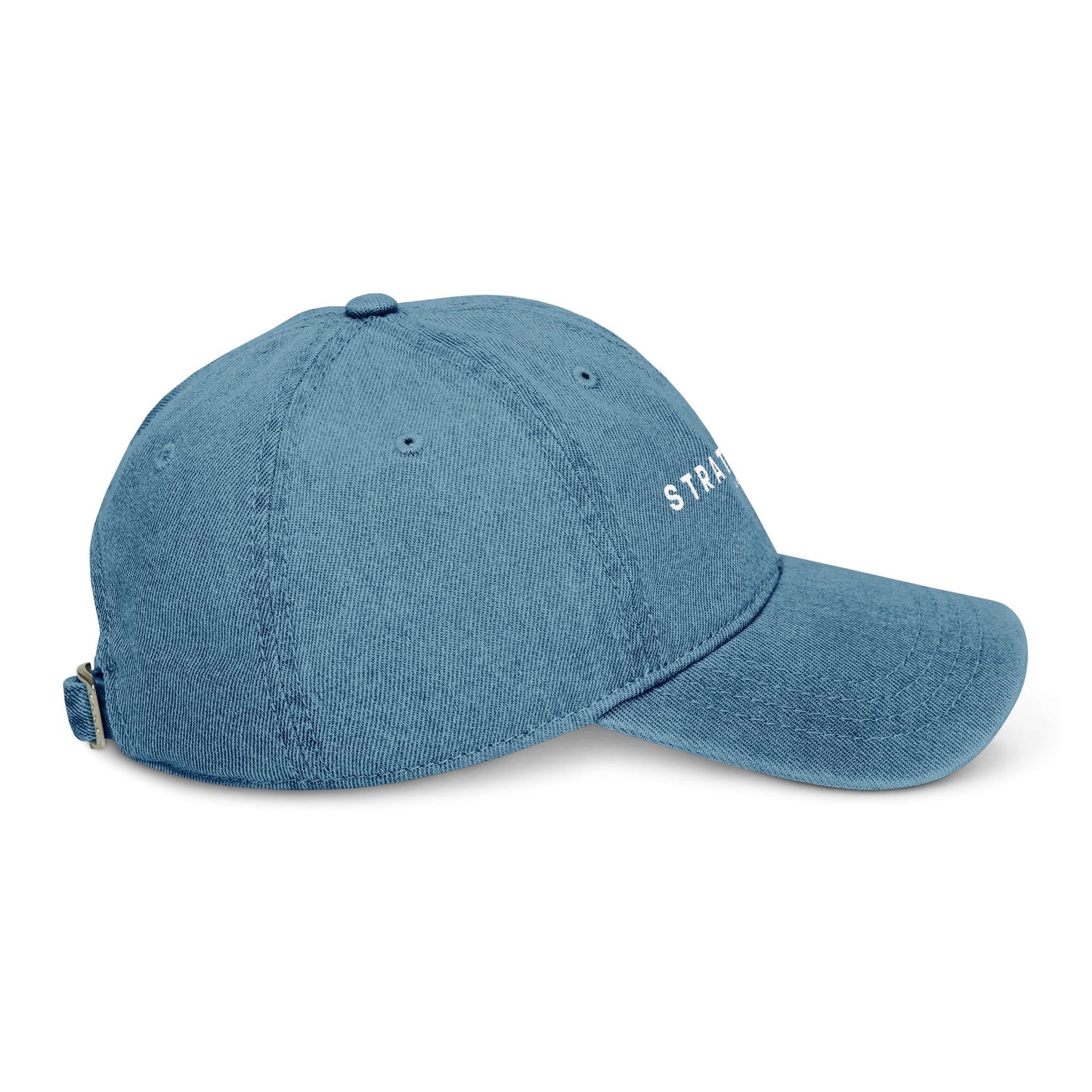 Strategist Embroidered Denim Hat - Casual Style for Trendsetters.