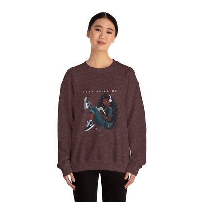 Busy Being Me Crewneck Sweatshirt – Cozy Unisex Pullover for Effortless Style