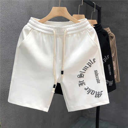 Printed Cropped Sports Pants Summer Men