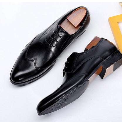 Business Pointed Toe Men's Small Leather Shoes