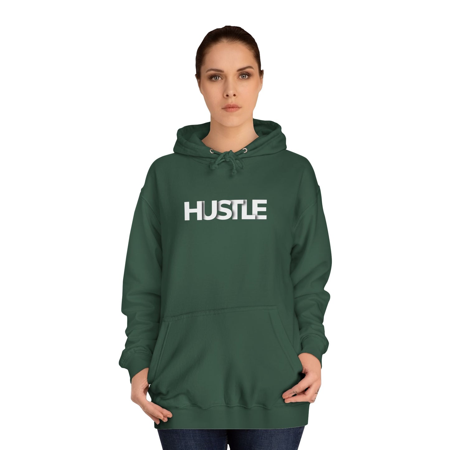 Hustle Unisex College Hoodie - Inspirational and Comfortable Sweatshirt.