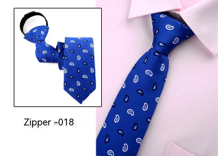 Men's Business Tie 6cm Collar Pull Peels Zipper Tie