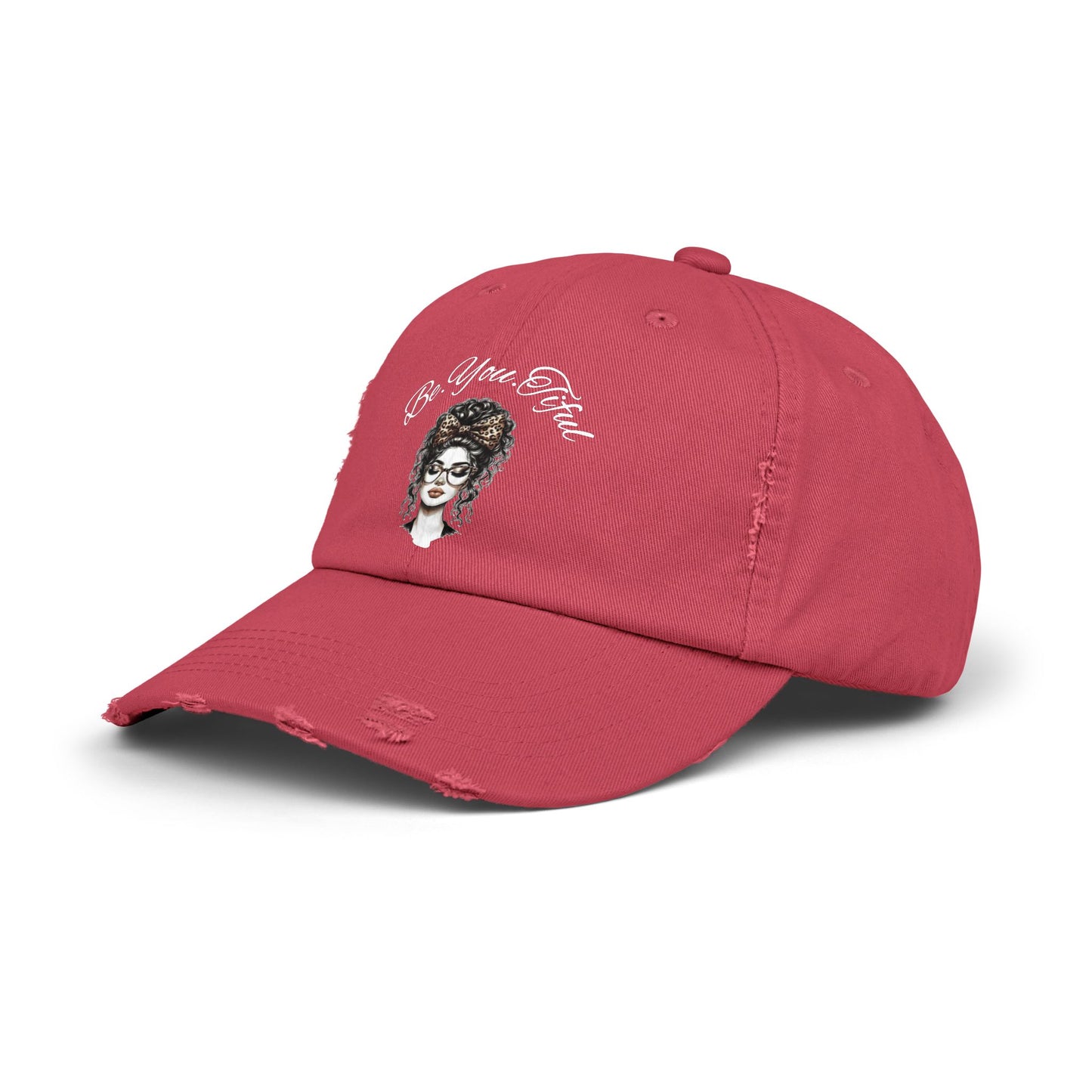 Unisex Distressed Cap - 'Be You, Fuld' Inspirational Hat
