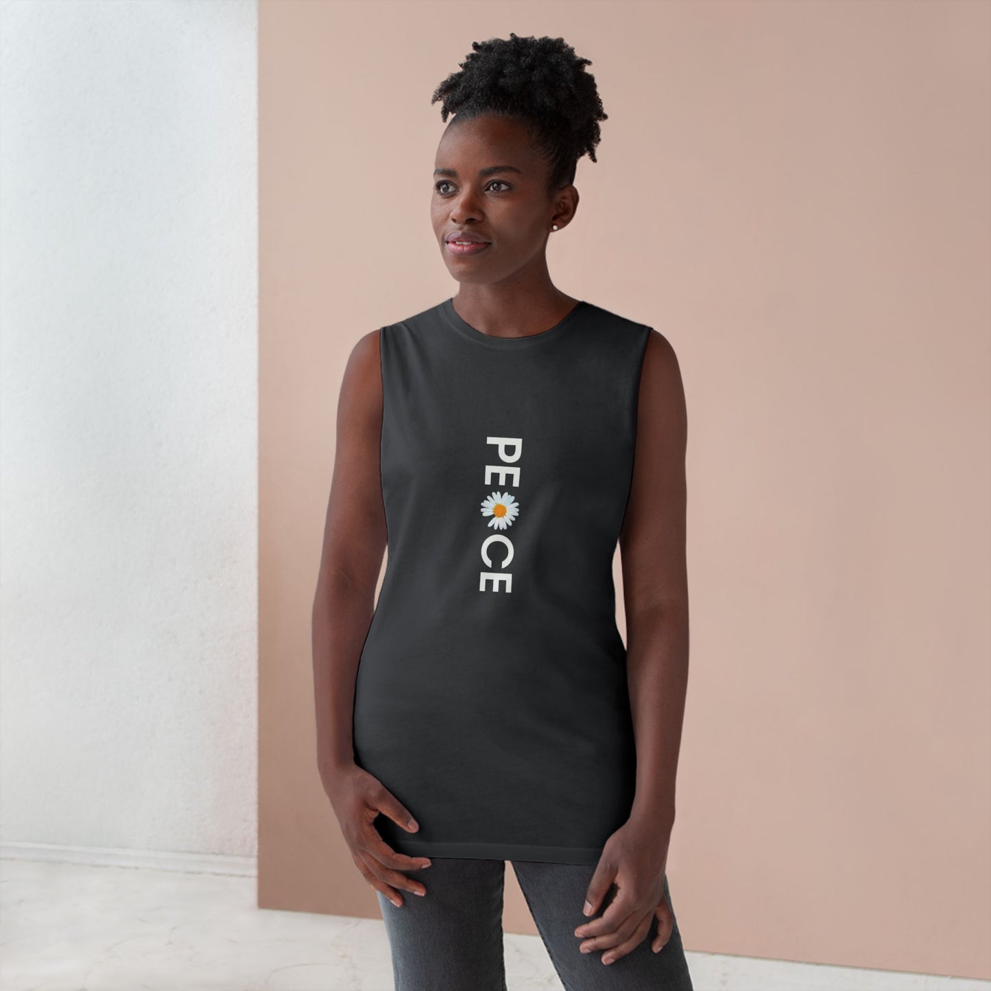 Peace Daisy Unisex Tank Top - Bohemian Style Summer Wear.
