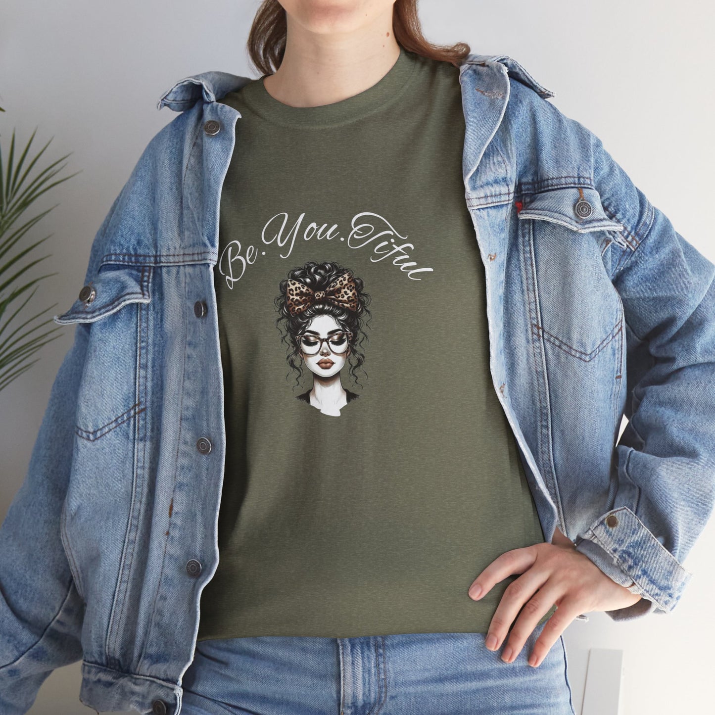 Be You Tiful Unisex Heavy Cotton Tee - Inspirational Graphic Tee for Self-Expression