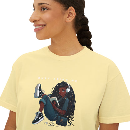 Women's Boxy Tee - "Busy Being Me" - Relaxed Graphic Tee for Everyday Comfort