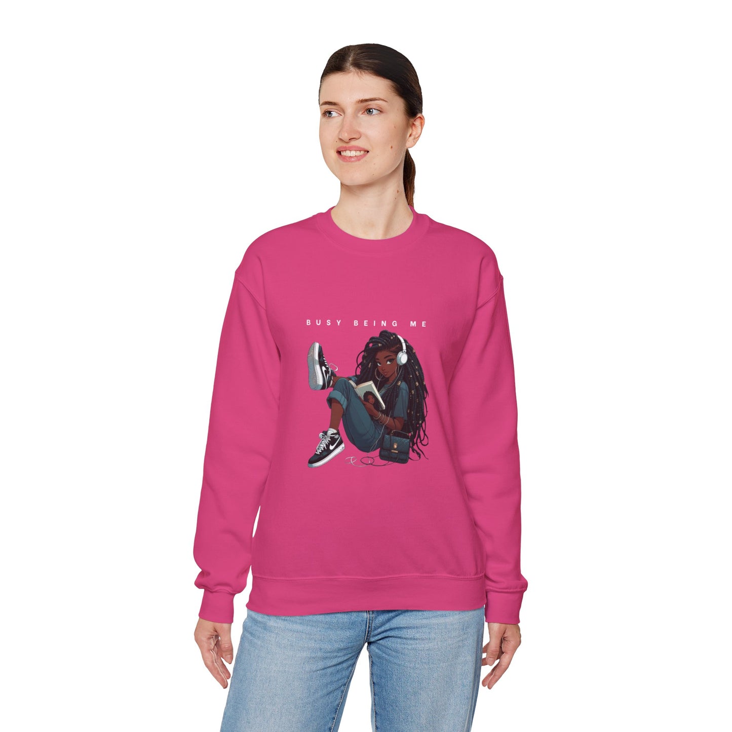 Busy Being Me Crewneck Sweatshirt – Cozy Unisex Pullover for Effortless Style