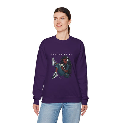 Busy Being Me Crewneck Sweatshirt – Cozy Unisex Pullover for Effortless Style