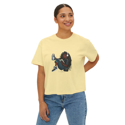 Women's Boxy Tee - "Busy Being Me" - Relaxed Graphic Tee for Everyday Comfort