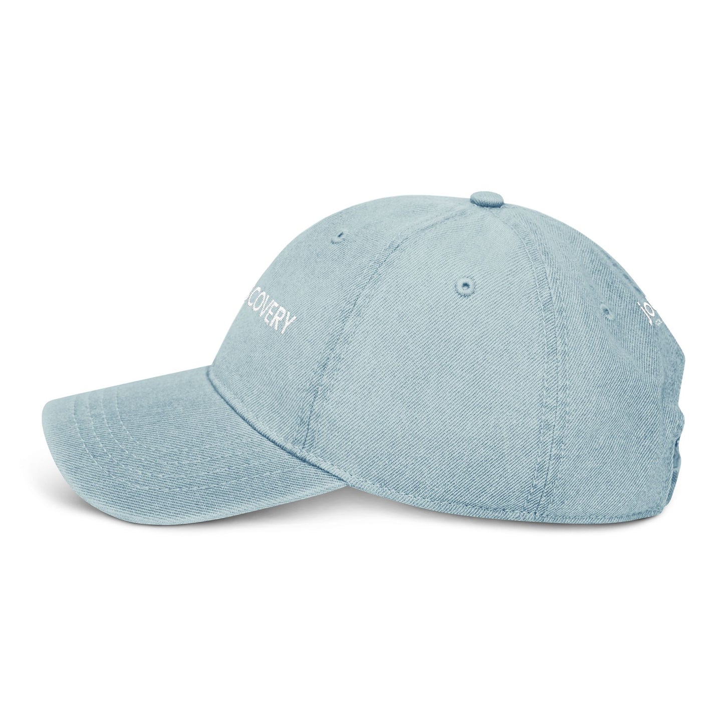 Self-Discovery Denim Hat – Embroidered Cap for Trendy Fashion Lovers.