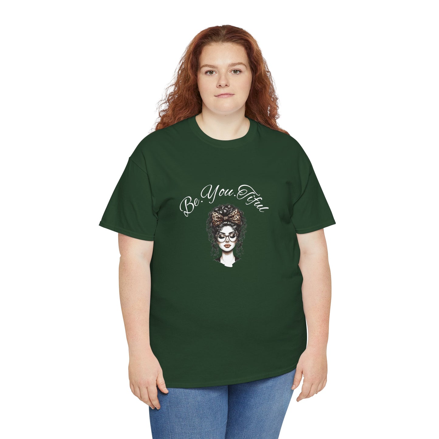 Be You Tiful Unisex Heavy Cotton Tee - Inspirational Graphic Tee for Self-Expression