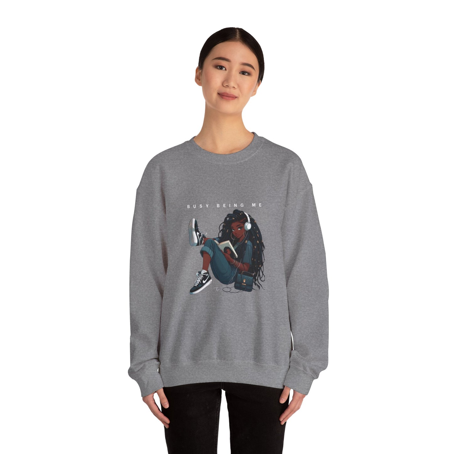 Busy Being Me Crewneck Sweatshirt – Cozy Unisex Pullover for Effortless Style