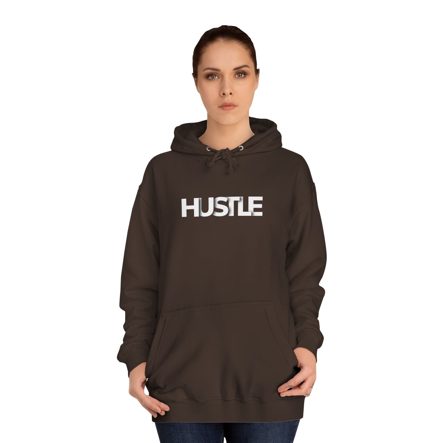 Hustle Unisex College Hoodie - Inspirational and Comfortable Sweatshirt.
