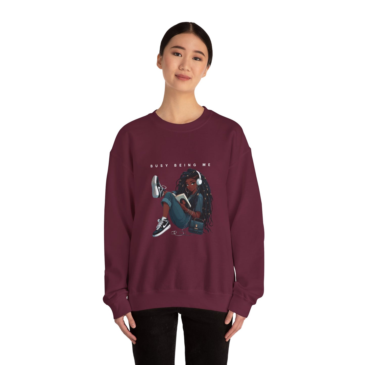 Busy Being Me Crewneck Sweatshirt – Cozy Unisex Pullover for Effortless Style