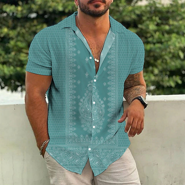 Printed Fashion Short Sleeve Polo Shirt