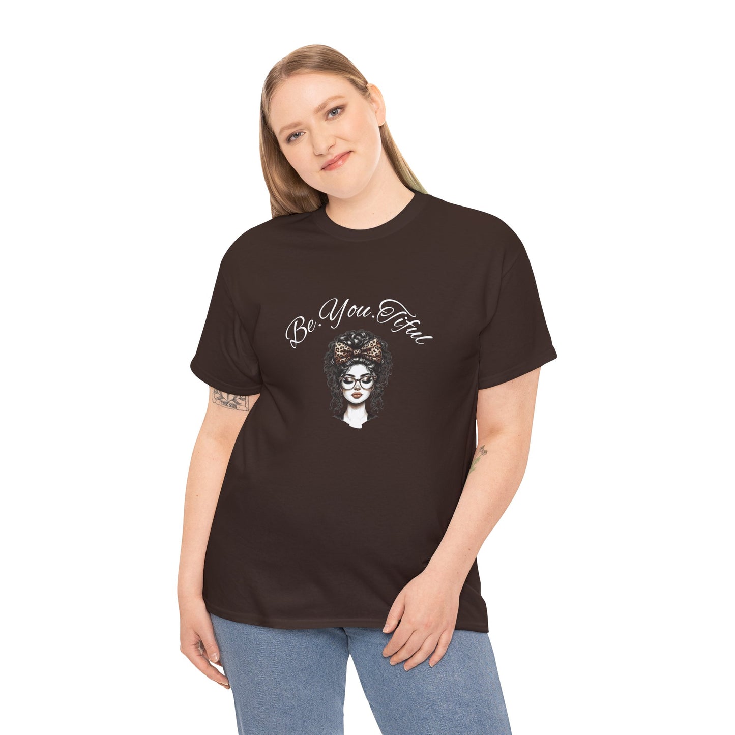 Be You Tiful Unisex Heavy Cotton Tee - Inspirational Graphic Tee for Self-Expression