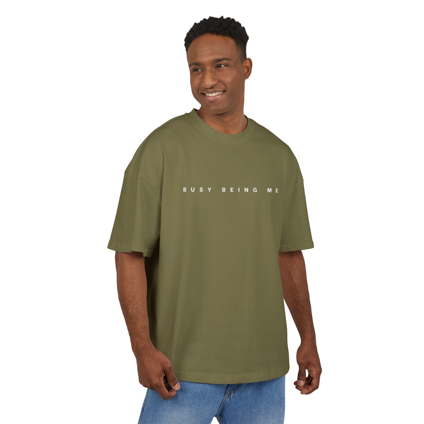 Casual Box Tee - Busy Being Me Black T-Shirt for Everyday Comfort
