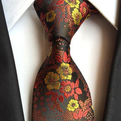 Tie New Paisley Polyester Men's Big Flower Tie Suit Wedding Best Man Tie Formal Wear