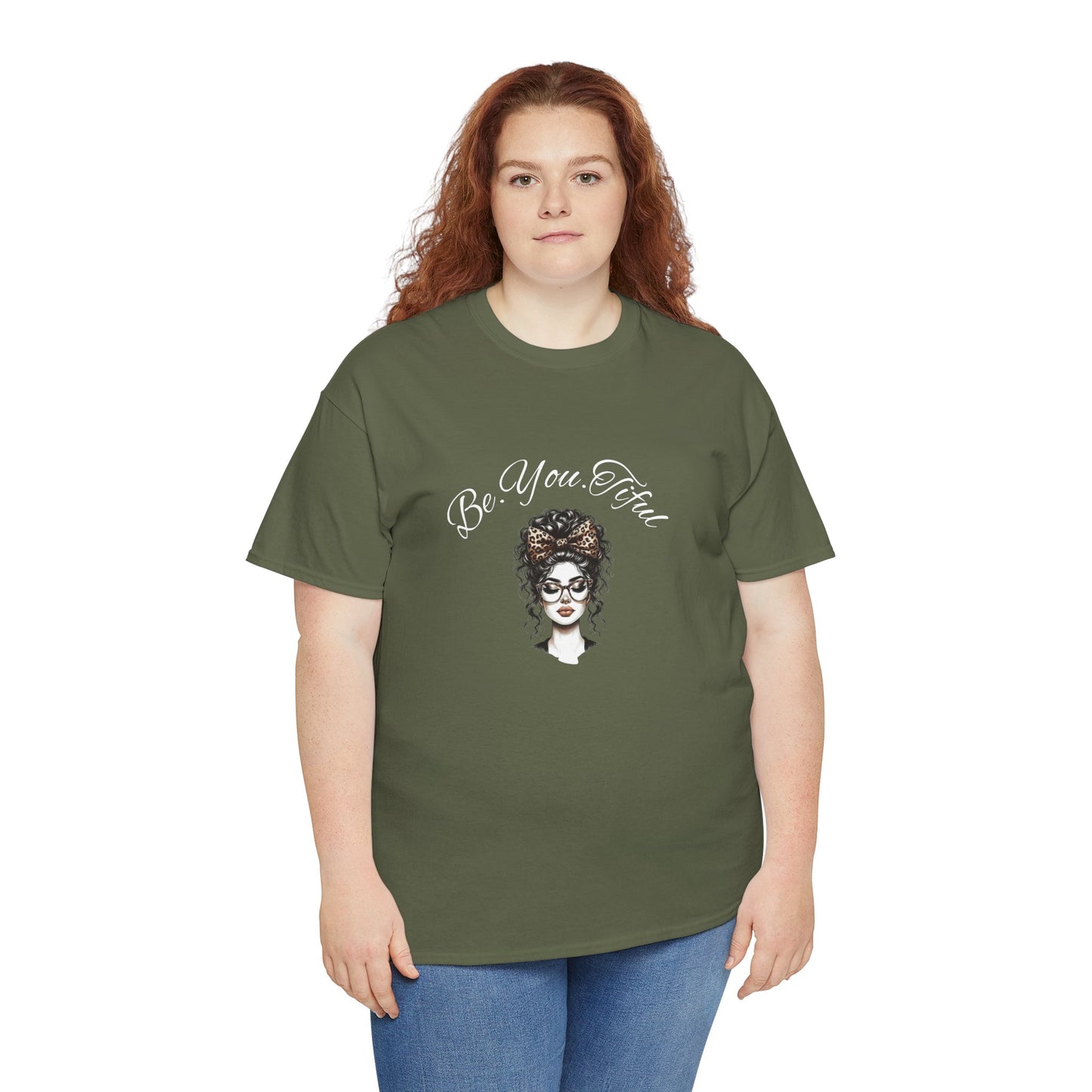 Be You Tiful Unisex Heavy Cotton Tee - Inspirational Graphic Tee for Self-Expression