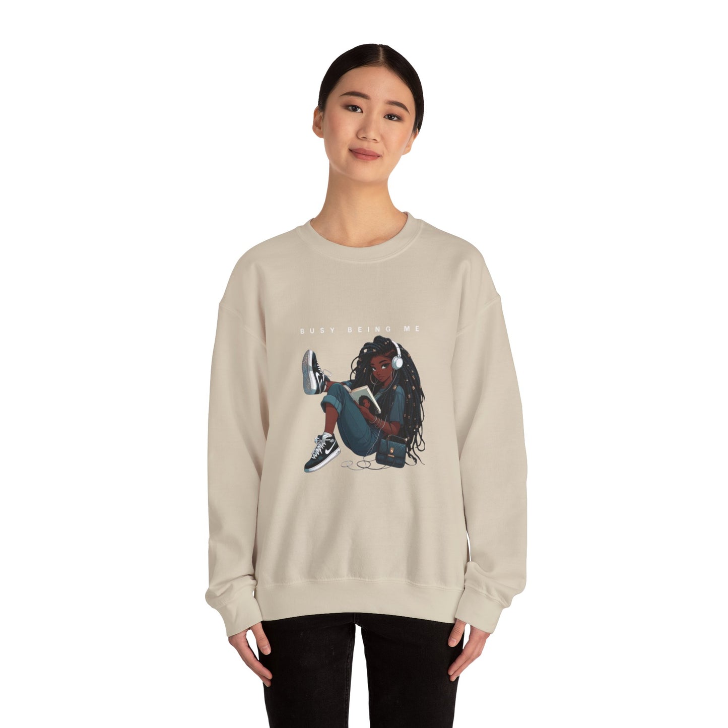 Busy Being Me Crewneck Sweatshirt – Cozy Unisex Pullover for Effortless Style