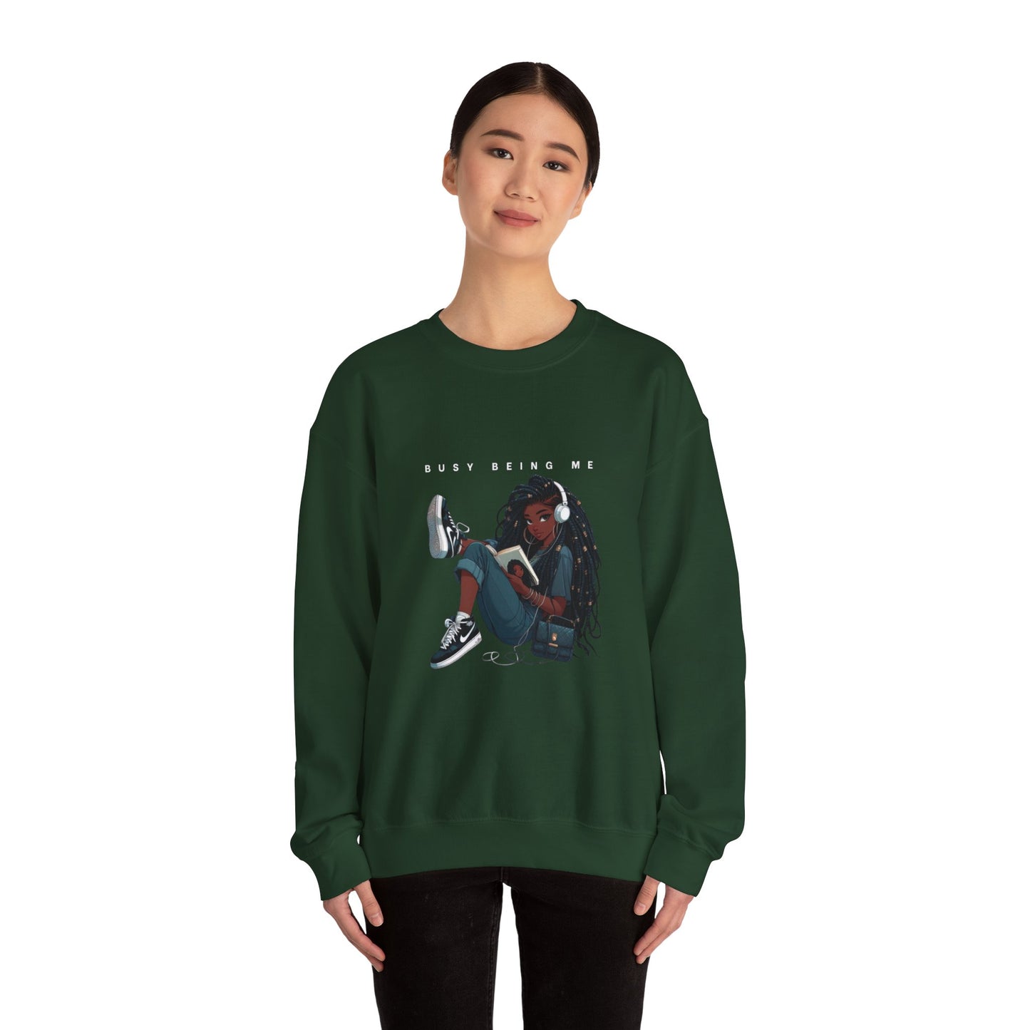 Busy Being Me Crewneck Sweatshirt – Cozy Unisex Pullover for Effortless Style
