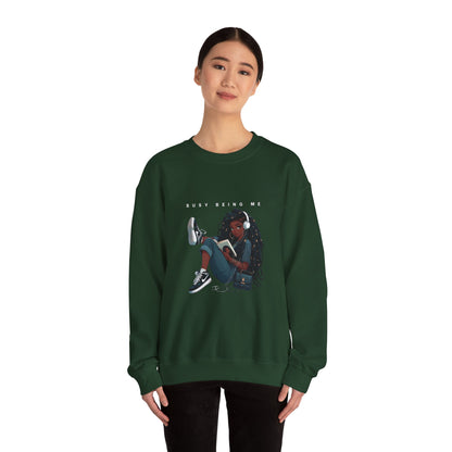 Busy Being Me Crewneck Sweatshirt – Cozy Unisex Pullover for Effortless Style