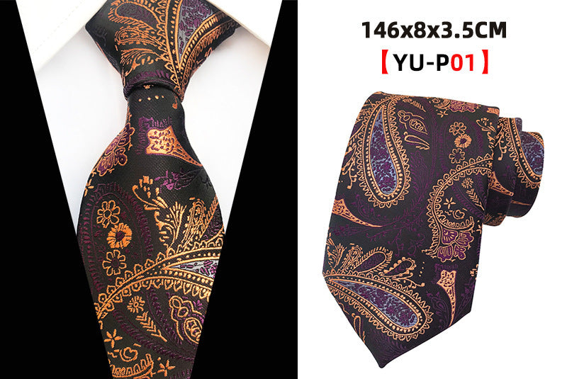 Paisley Big Flower Formal Wear Business Casual Tie