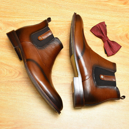 Little Red Book Burst Martin Boots British Style Leather For Men.